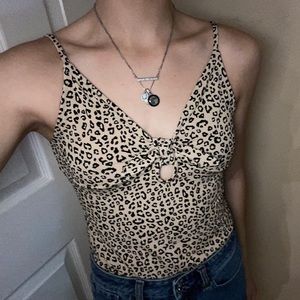 H&M cheetah print body suit